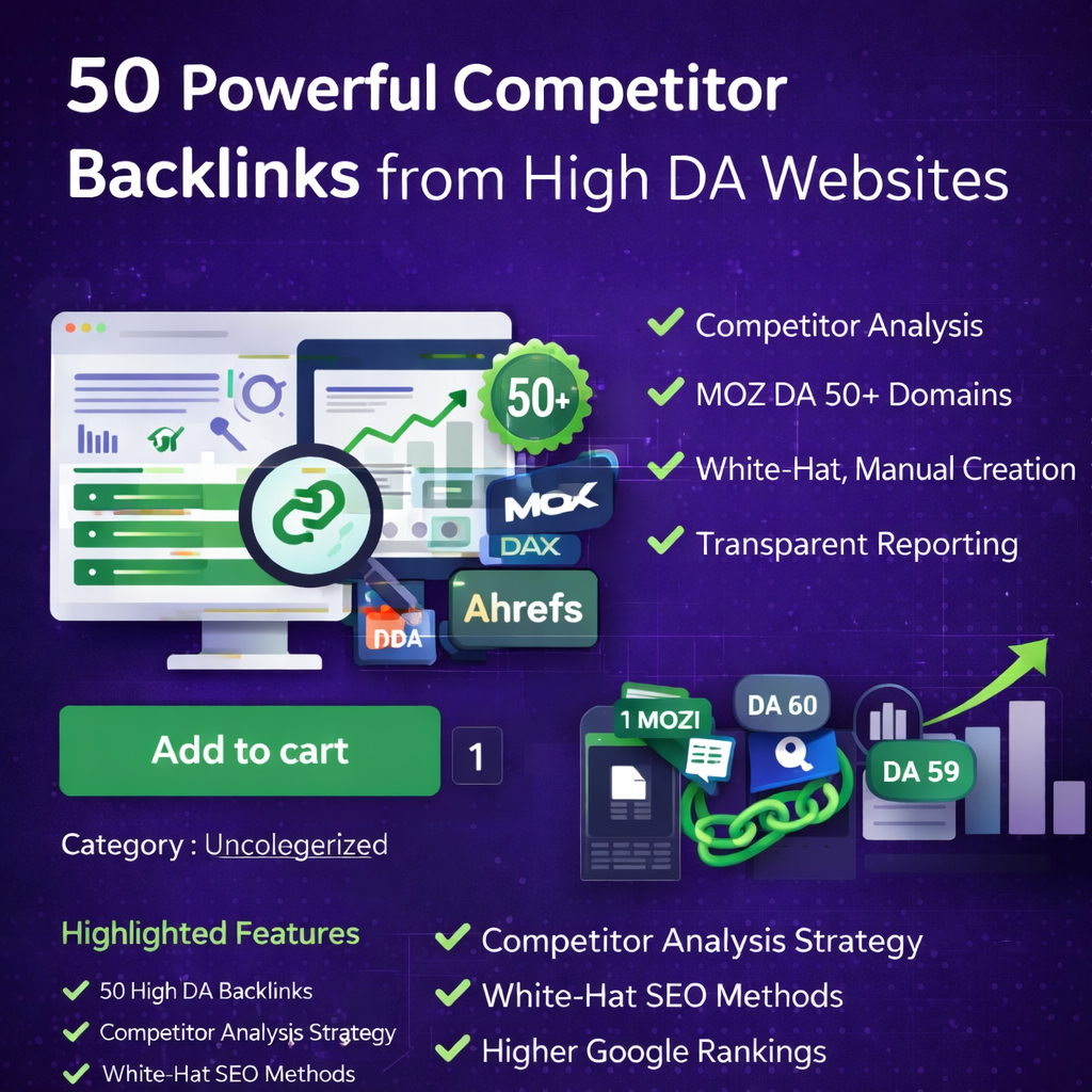 50 Powerful Competitor Backlinks from High DA Websites