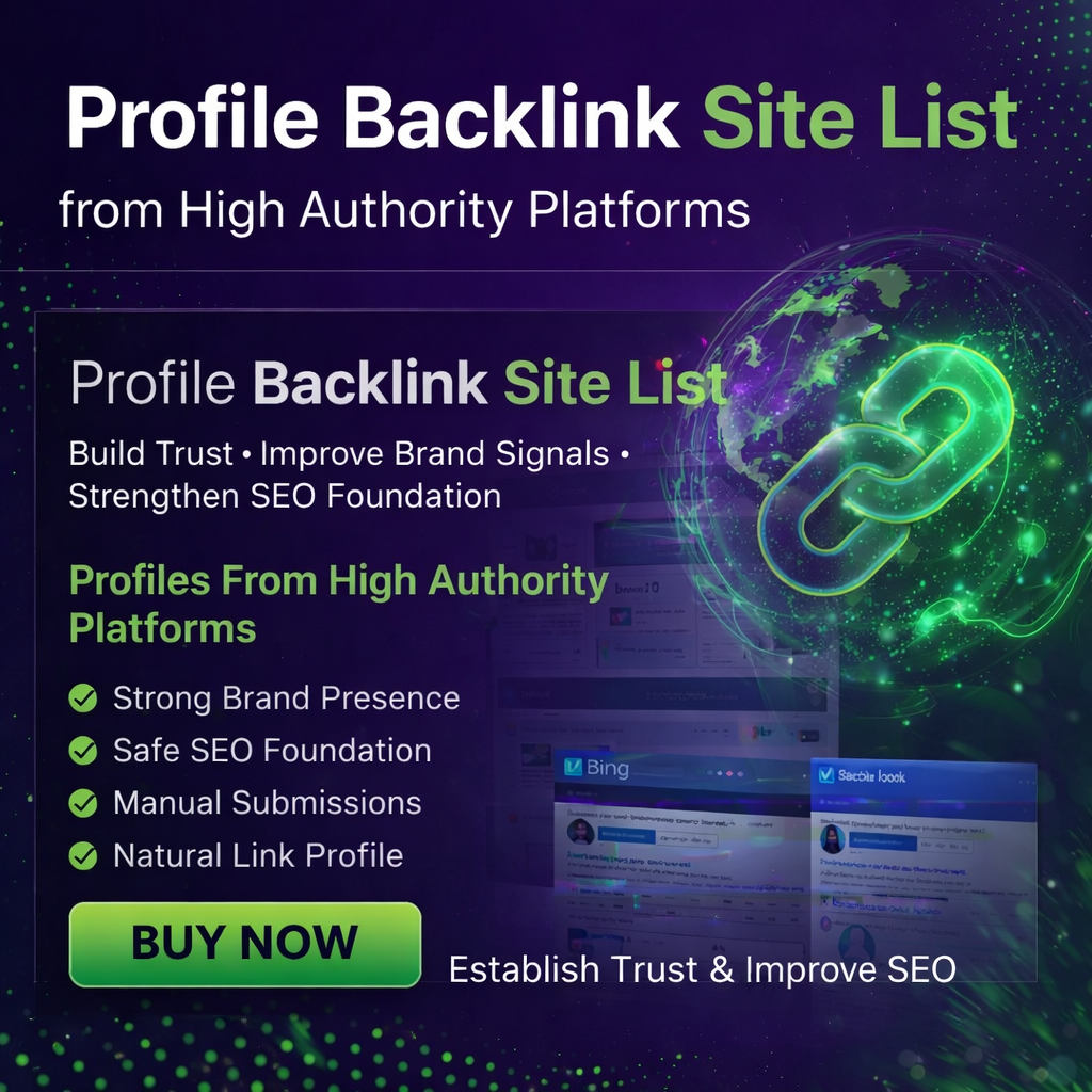 Profile backlink Site List from High Authority Platforms